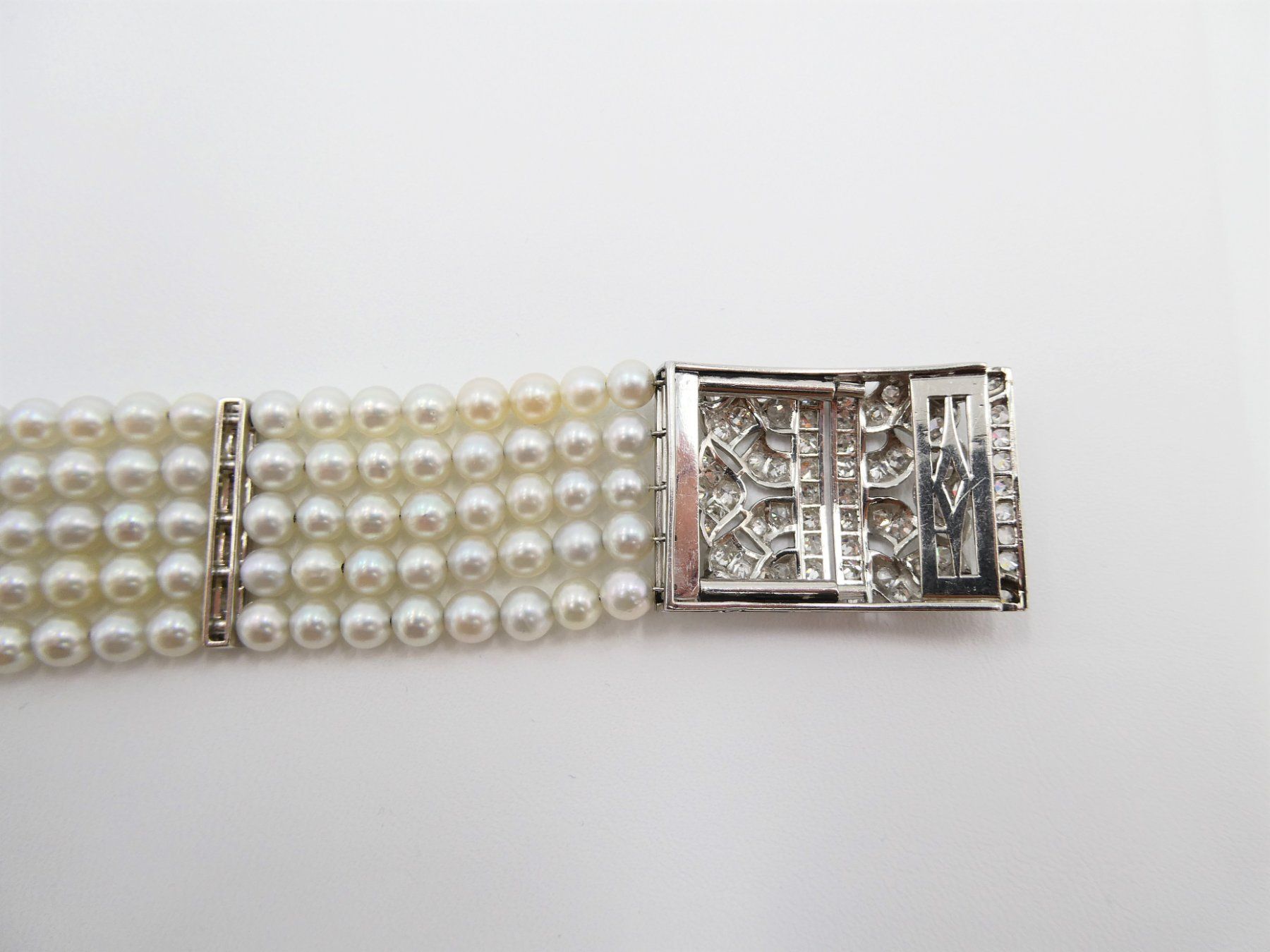 Bracciali & Braccialetti: ART DECO PERLENBRACELET MIT DIAMANTEN – Usato da Luzern venduto da EdiGem 5