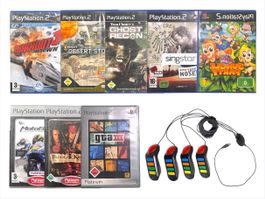 8 Stück Game Bundle für PlayStation 2 - PS2 - inkl. Buzzer