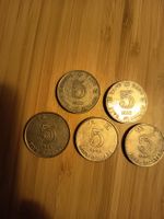5 hong kong dollar 1980 + 1993   grip nr84