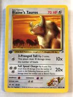 Blaine's Tauros 1st edition Gym Heoes - MINT - ab 1.-