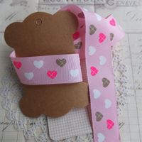 Band Ruban Grosgrain Herz rosa 5M