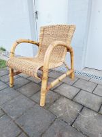 Vintage Sessel aus Rattan und Bambus Armchari 60er 