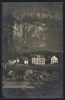 AK Wallenstadt, Kasernen vor Gebirgswand