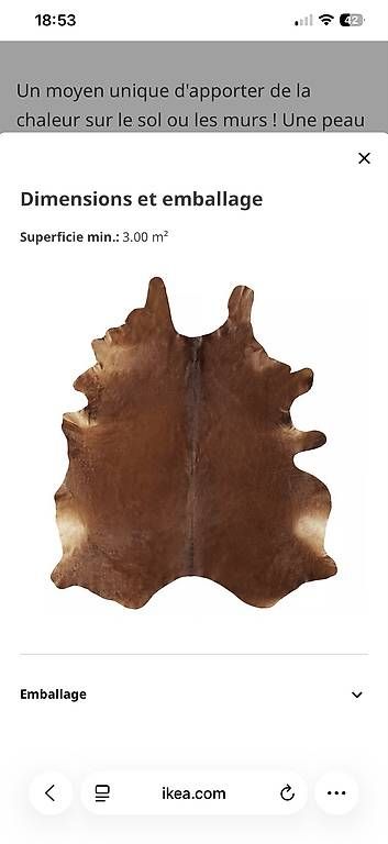 Teppiche: Tapis vache 3m Ikea comme neuf – Gebraucht aus Yens von GIPE 3