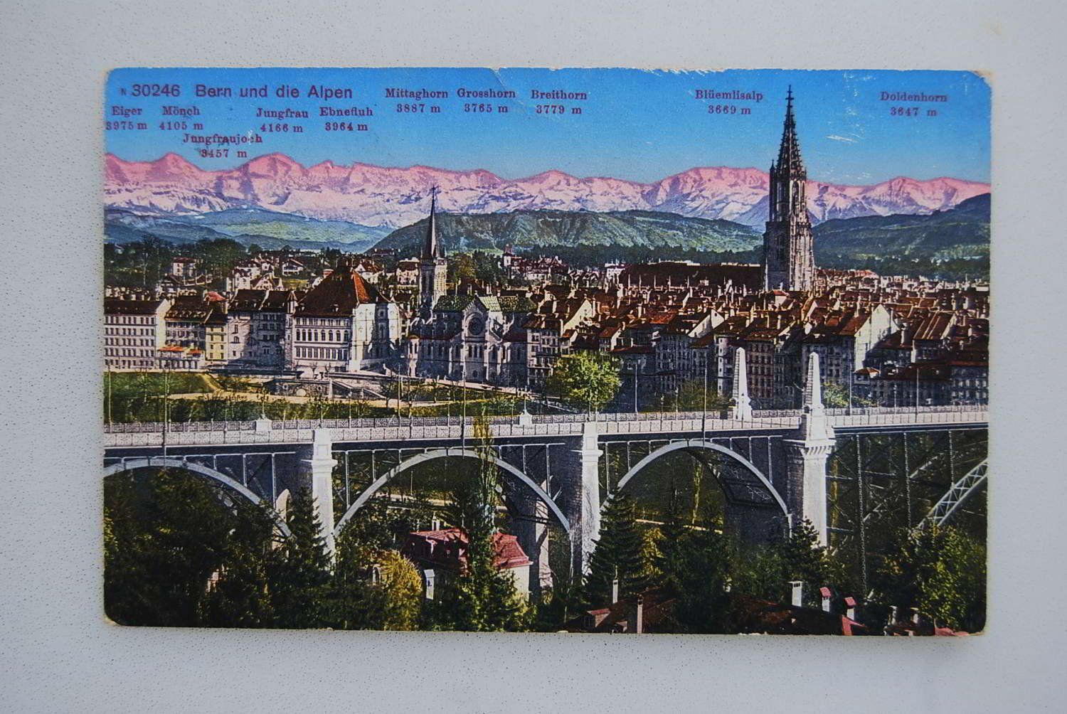 Cartoline postali: AK Bern und die Alpen 1915, Feldpost – Usato da Rüfenacht BE venduto da Toro06