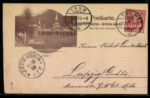 Cartes postales: AK Thun, Schloss Schadau, 1899 – D'occasion à Berlin par bartko-reher 1