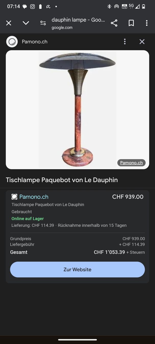 Lampade: Le Dauphin Designer Tischlampe – Usato da Winterthur venduto da Lauruus 4