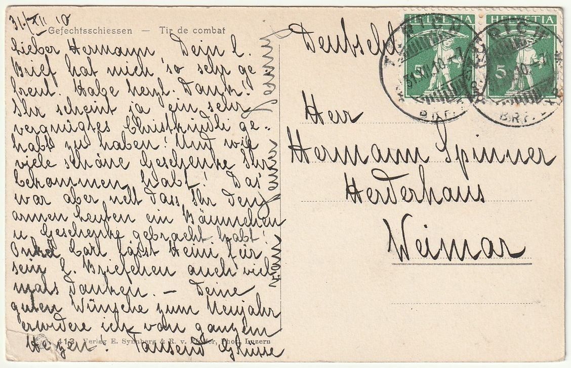 Ansichtskarten: AK Gefechtsschiessen 1910 – Gebraucht aus Fislisbach von Zigzag12 1