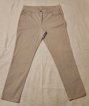 Yessica C&A Damen Hose Beige Gr. 40 – Baumwolle mit Stretch
