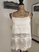 Spitzentop Damen Weiss Grösse L 100% Baumwolle