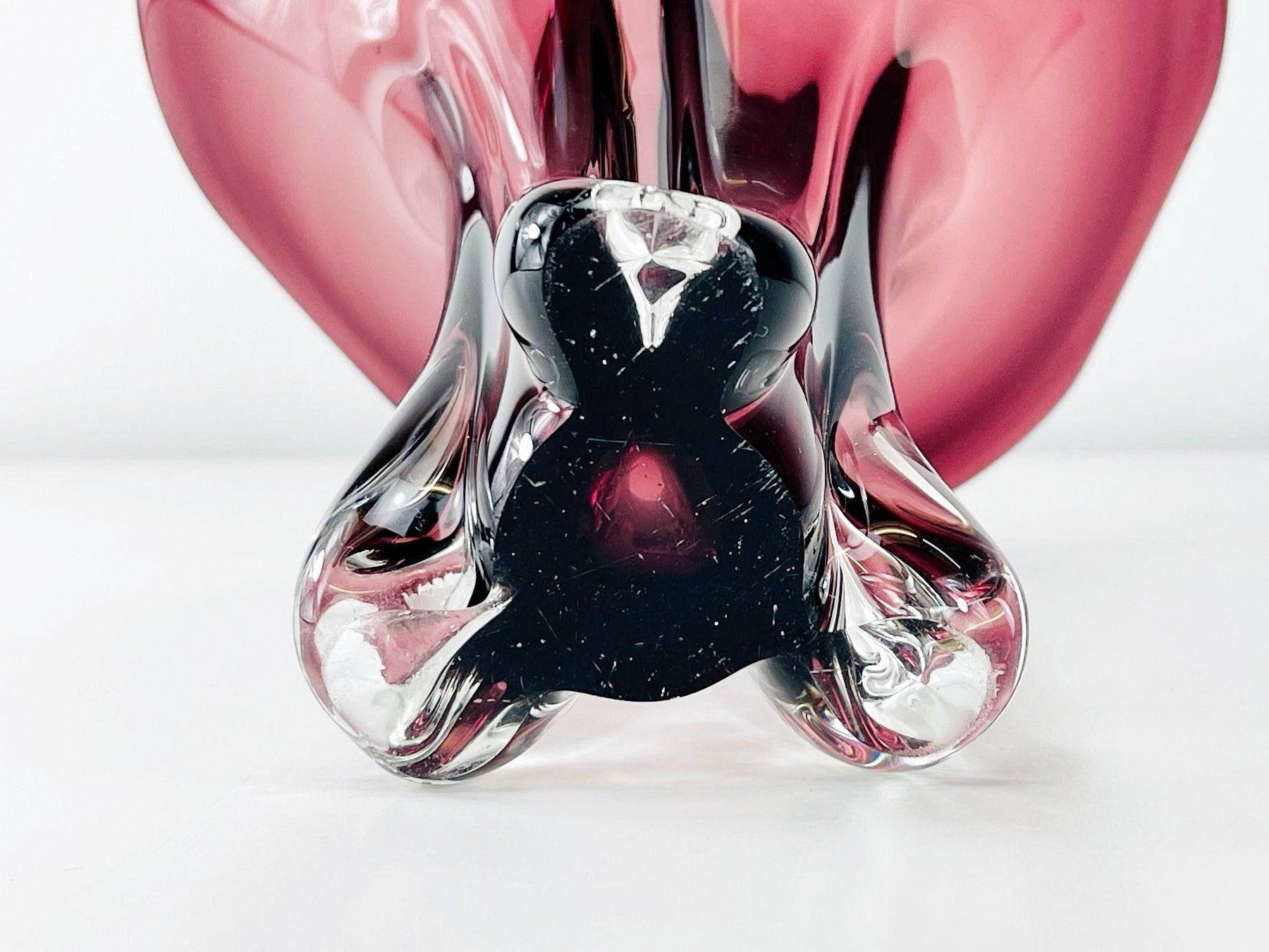 Vasen & Gefässe: Vintage Sommerso Glas Vase - Murano oder Böhmen, ca. 1960er – Gebraucht aus Zürich von Arche_Brockenhaus 8