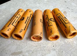 5 Rollen 1 - Räppler, Einräppler, Ein-rappen, Münz 250 Stück