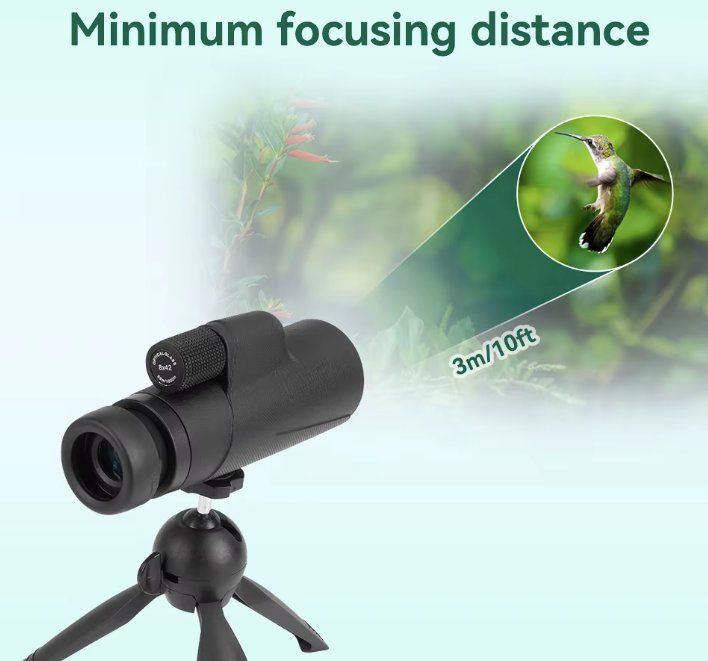 Telescopi: Monocular Fernglas 8x42 mit Stativ und Telefonhalter – Nuovo e nell'imballaggio originale da Châtelaine venduto da topshop.switzerland 2