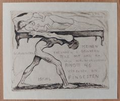 Exlibris Michel Fingesten - Original Radierung 1916