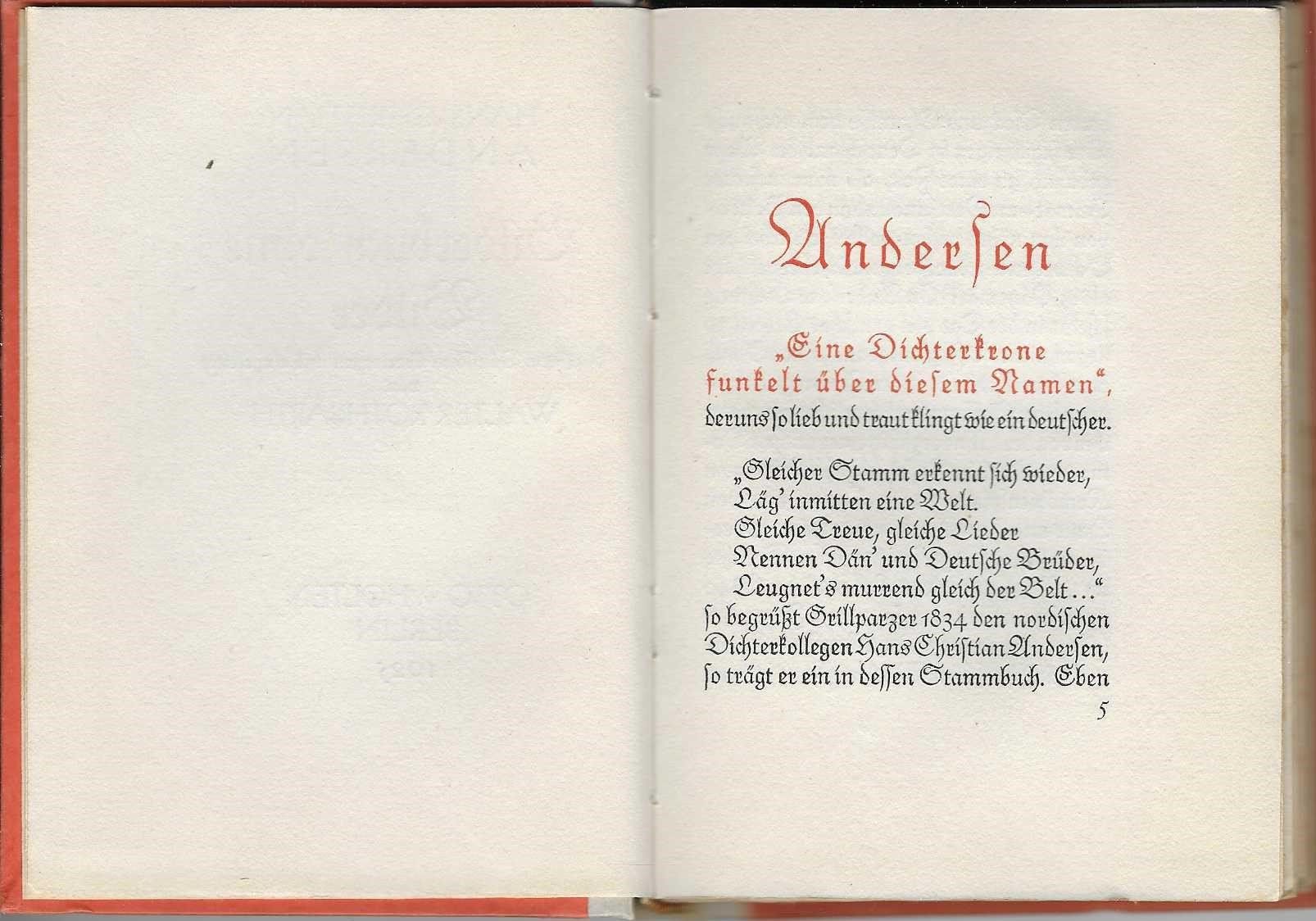 Libri: Hans Christian Andersen Bilderbuch ohne Bilder, 1925 – Usato da Flims - Dorf venduto da Stagediver 2