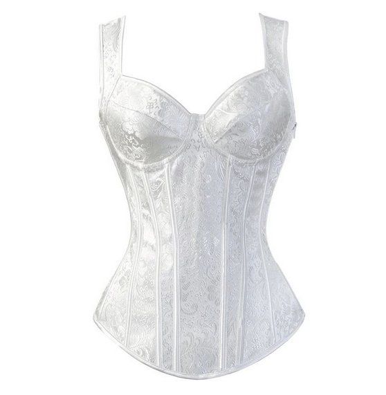 Tops: Korsett Brokat Gothic weiss S M L XL XXL – Neu und originalverpackt aus Lausanne von MONO-SELECTION 1