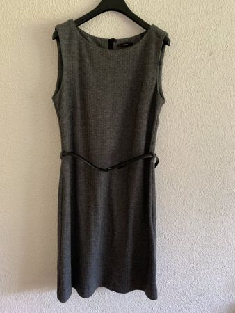 Kleid Zero Dorina grau Fischgrätmuster Grösse 40