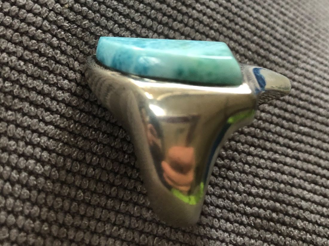 Anelli: LARIMAR Silber " Biker " Ring !!!  Grösse : 61 – Nuovo (secondo la descrizione) da Seftigen venduto da tigers12 3