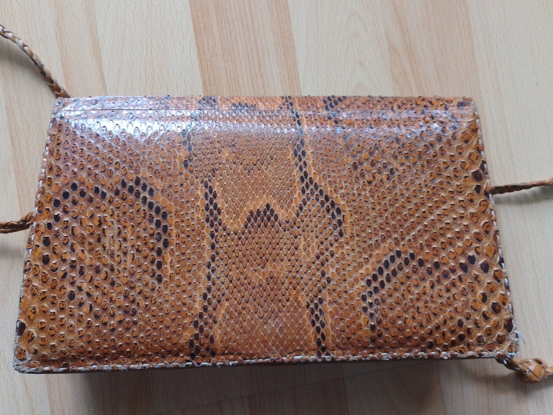Vintage Schlangenleder Handtasche antike Python Tasche, Top