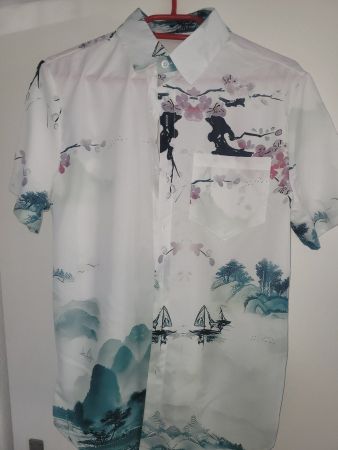 Sommer Herren Outfit Kurzarm Hemd Shorts Gr. M stylisch