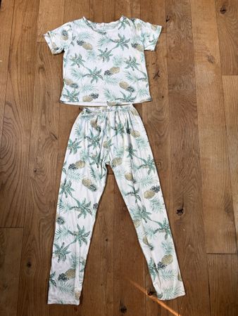 Pyjama Set Grösse 160 Sommerprint Palmen & Ananas