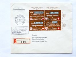 R - Brief - 4erBl Altstoffverw. 256I, SoSt. MUBA 21.IV.42 >