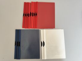 Ordnermappen rot, blau, weiss