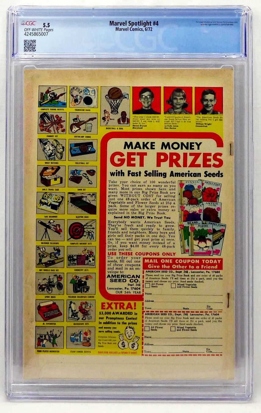 Fumetti: MARVEL SPOTLIGHT 4 WEREWOLF CGC KEY 1ST DARKHOLD MARVEL 1972 – Nuovo e nell'imballaggio originale da Lugano venduto da YouWantUS 2