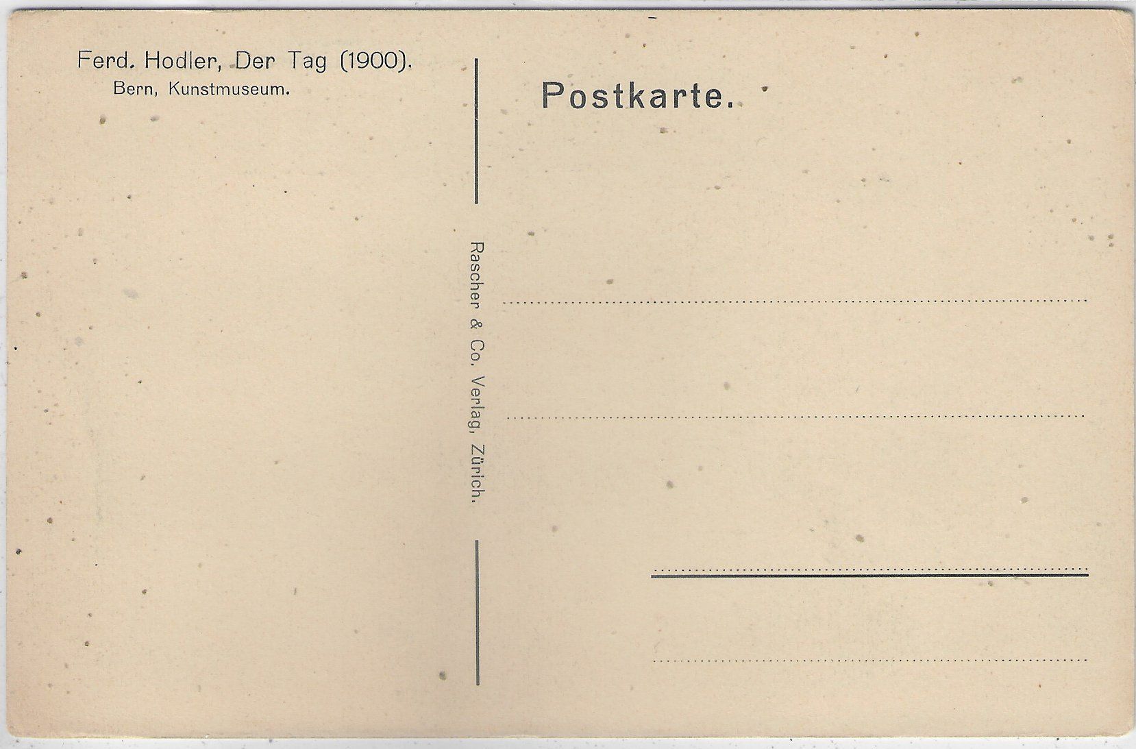 Cartoline postali: Ferdinand Hodler - Der Tag 1900 – Usato da Ettingen venduto da Kartenplanet 1