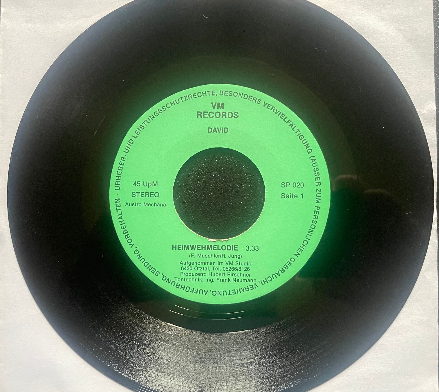 Schallplatten: 7", David, Heimwehmelodie, Austria – Gebraucht aus Kleinlützel von Vinylspezi 2