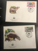 WWF Liberia 1984 Satz Zwergflusspferd Ersttagsbrief