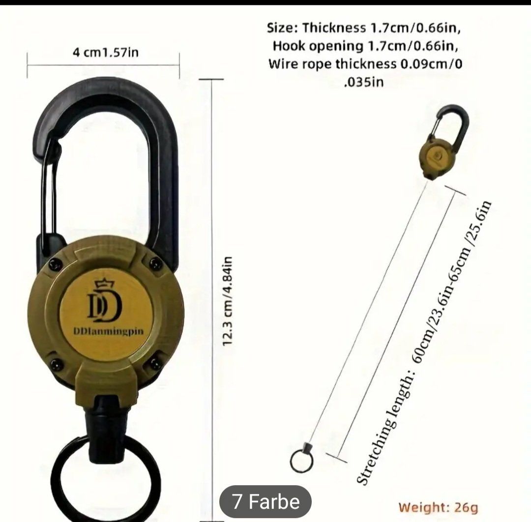 Attrezzatura da arrampicata: Karabiner mit Federclip, schwarz – Nuovo e nell'imballaggio originale da Baden venduto da rocket85 2
