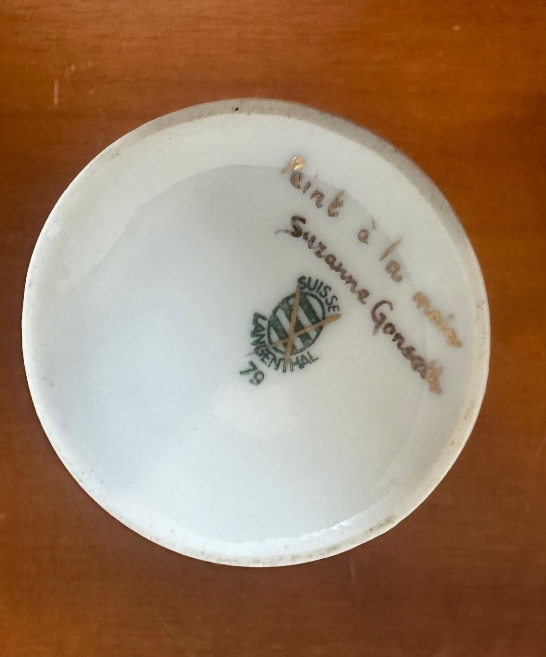 Set di piatti: Sucrier & Gobelet Langenthal - Peints main S. Gonseth – Usato da Crissier venduto da ale_5bqt 8