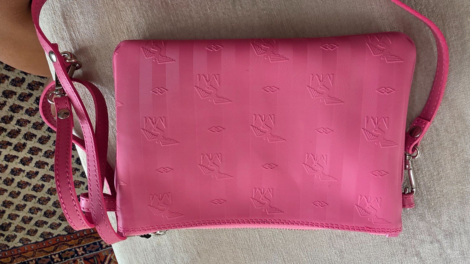 Maison Mollerus Borse da donna: Tasche TAMINS vinerus canvas bubble pink / silber – Nuovo e nell'imballaggio originale da Gränichen venduto da Namchii 1