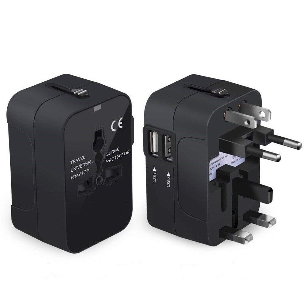Laufwerke & Adapter: Reiseadapter mit Dual-USB-Anschluss Universaladapter – Neu und originalverpackt aus Unterägeri von RmOnline 5