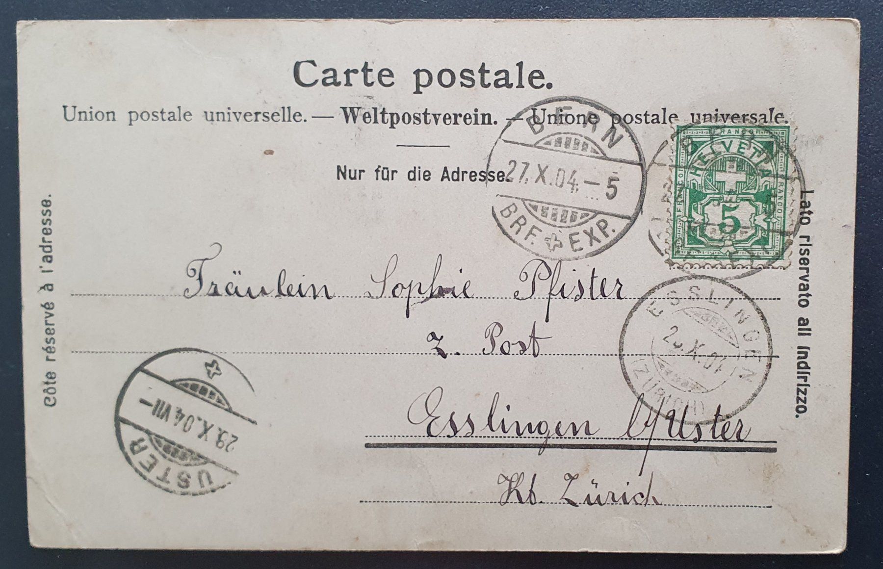 Cartoline postali: Bern 1904 - Das Theater – Usato da Kreuzlingen venduto da Rschweiz1 1