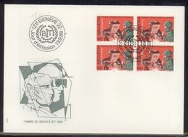 1988, FDC, BIT (D IV) Ergänzungswert, Viererblock