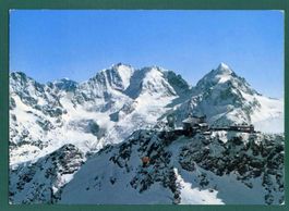 Corvatsch, Bergstation mit Piz Morteratsch, 1973, gelaufen