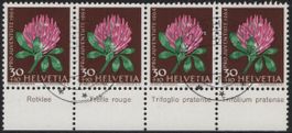 30 Rp. PJ 1964 Viererstreifen mit TAB (dt, fr, it. + lat.)