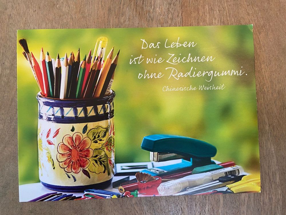 AK Weisheit Das Leben ist wie zeichnen ohne Radiergummi Kaufen auf