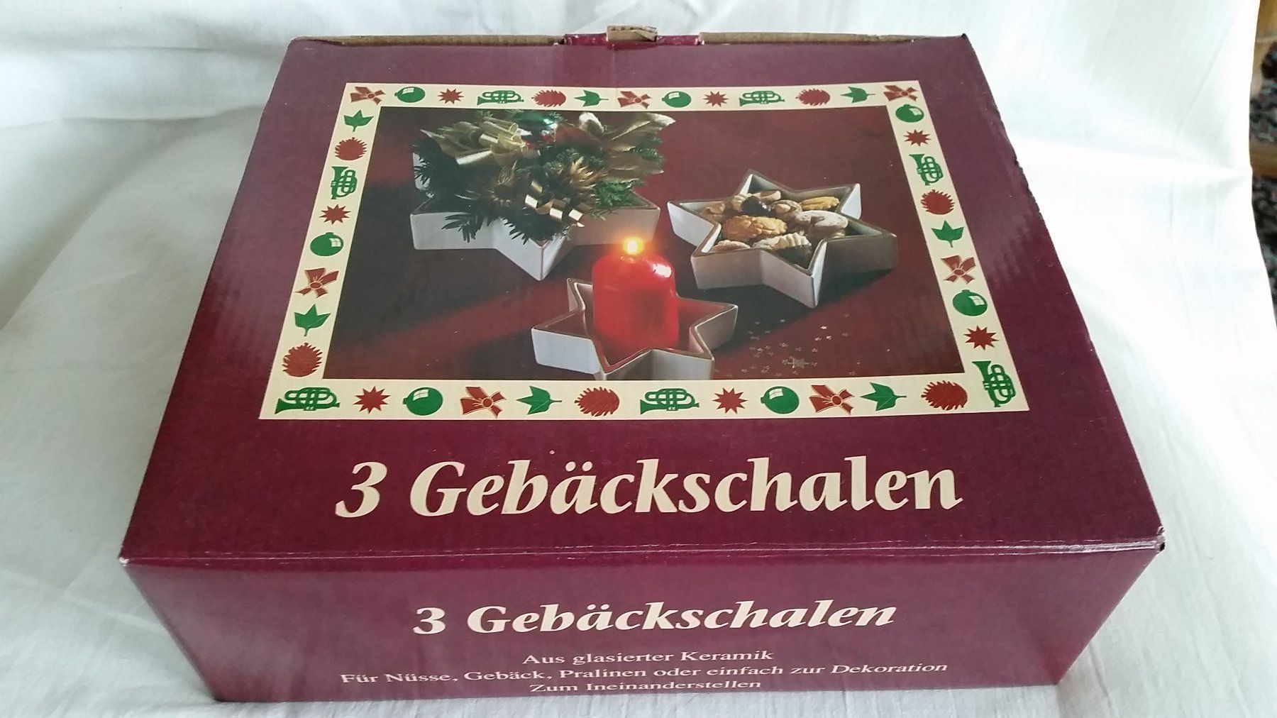 Tutte le decorazioni: 3 Gebäckschalen in Sternform, neu – Nuovo e nell'imballaggio originale da Herrliberg venduto da AlexandraBopp