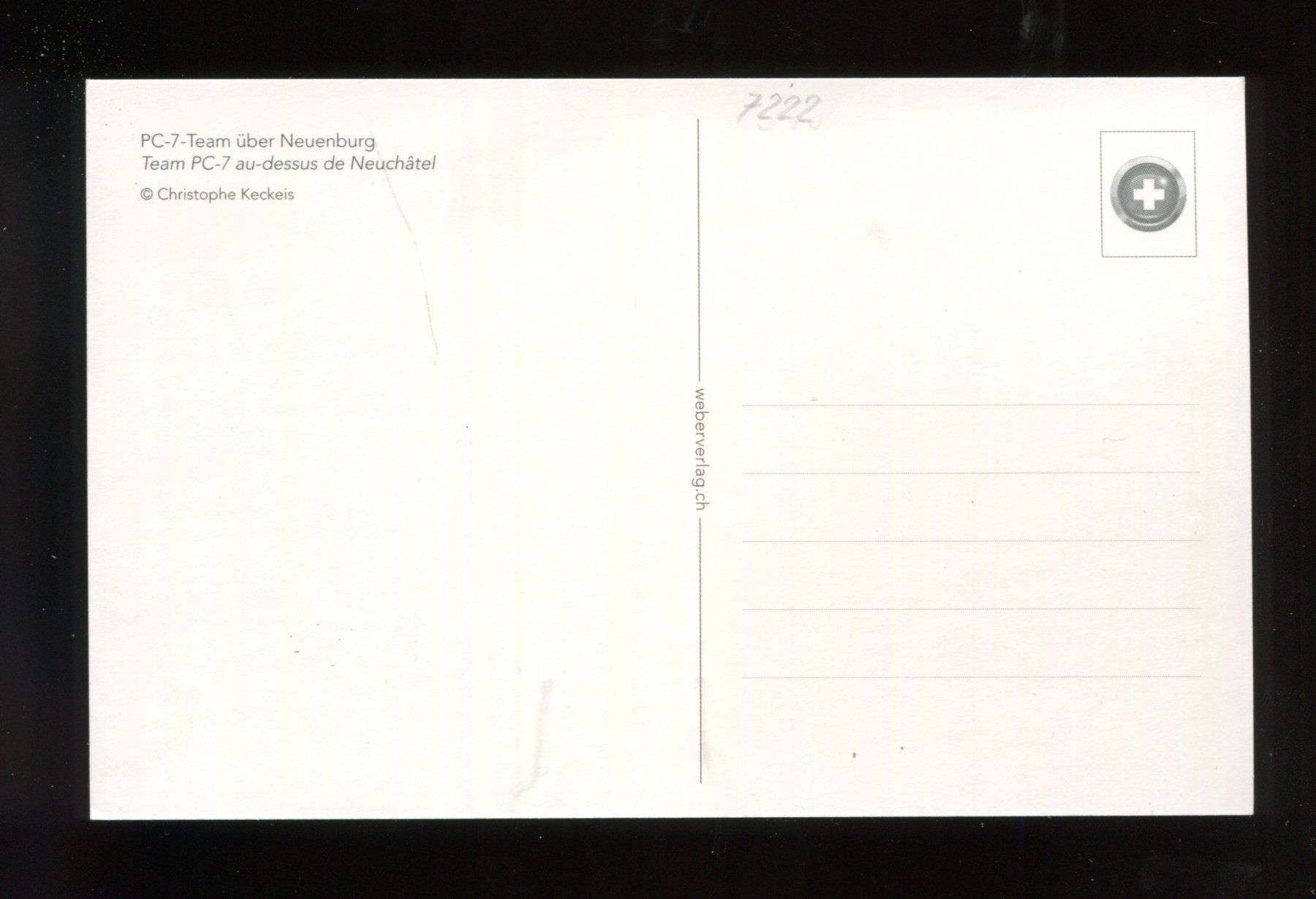 Cartoline postali: PC-7-Team über Neuenburg – Usato da Aarau venduto da Elmaar41 1