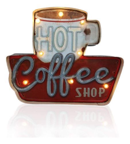 Altre raccolte & rarità: HOT COFFEE LED Blechschild – Nuovo (secondo la descrizione) da Schalunen venduto da schwabspielautomaten