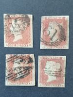 4mal One Penny Red 1841, Platte 79 und 80