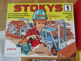 gut erhaltener Stokys Grundkasten 1 inklusive Modellbuch