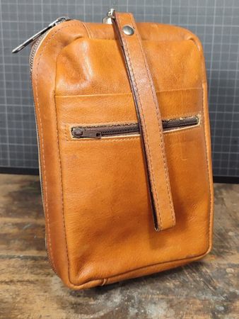 Wunderschöne alte Tabak Tasche Leder