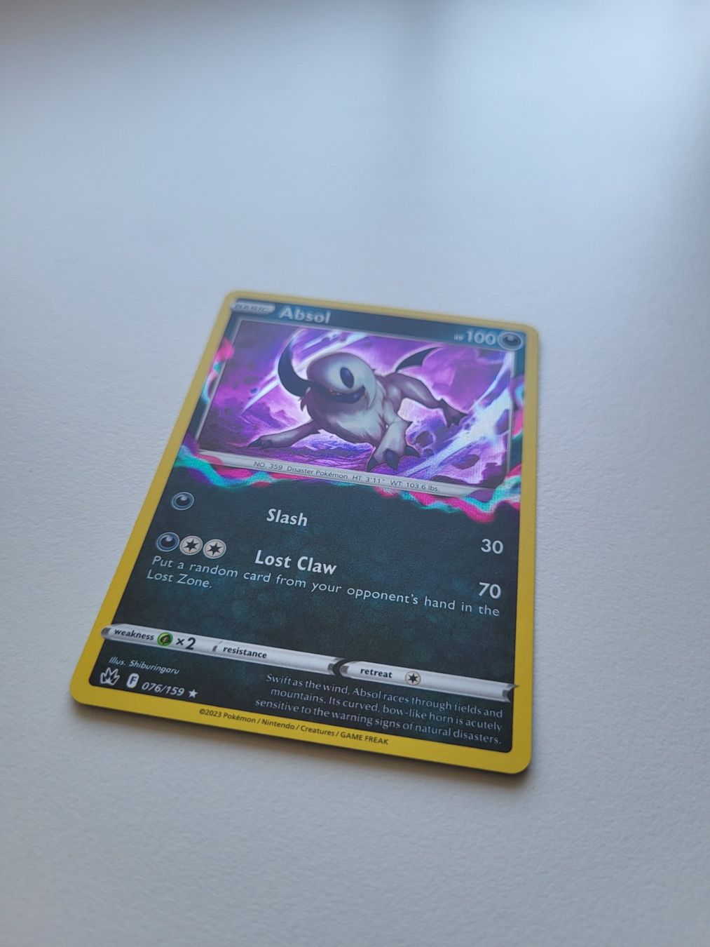 Pokémon Carte collezionabili: Absol (Crown Zenith 076/159) – Usato da Erlenbach ZH venduto da ram_mjn5 1