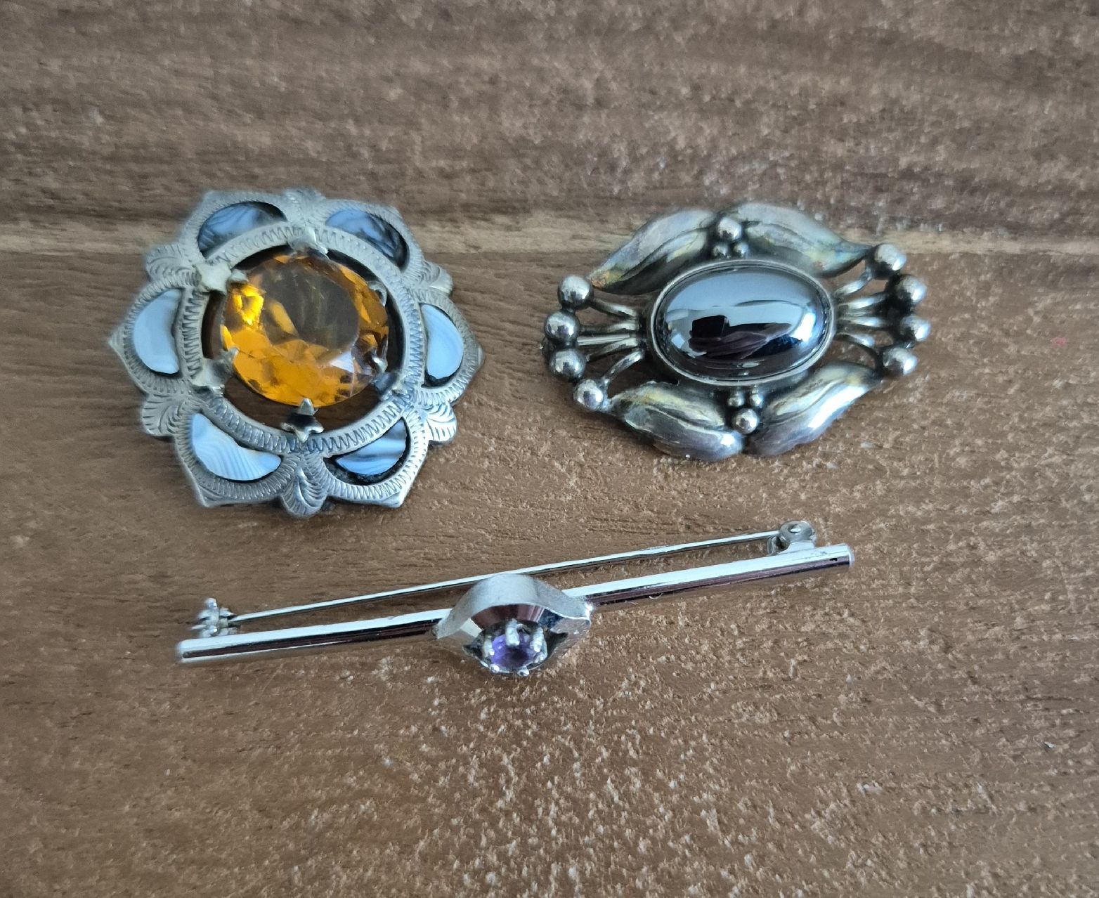 Spille & Fermagli: Silberbroschen 3 Stk Eine Georg Jensen Denmark – Usato da Zürich venduto da Dalema13