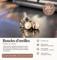Boucle d’oreille avec perle