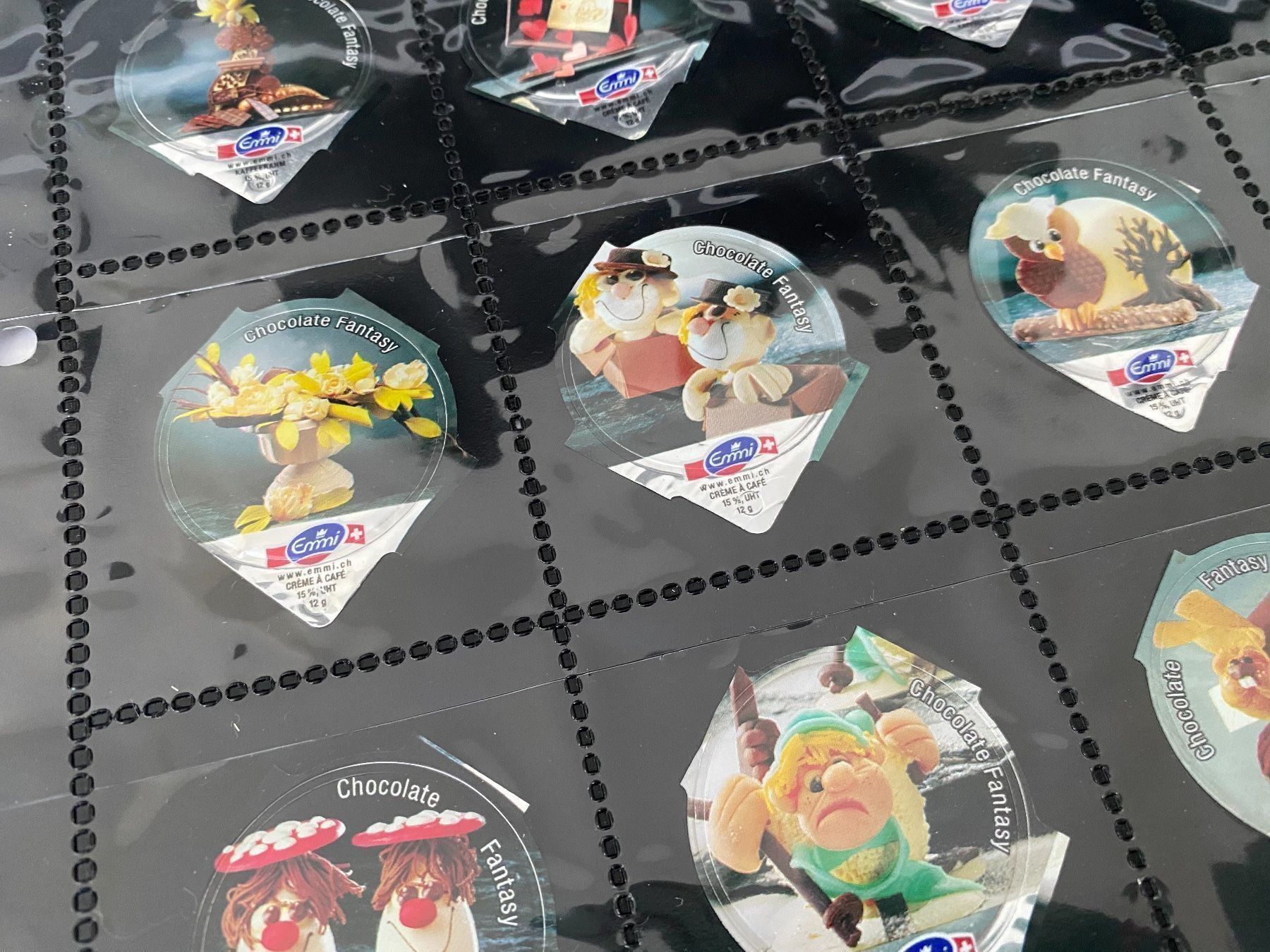 Emmi Kaffeerahmdeckel: KRD 1.427 CHOCOLATE FANTASY 30er Riegel – Gebraucht aus Glattbrugg von riseca 3
